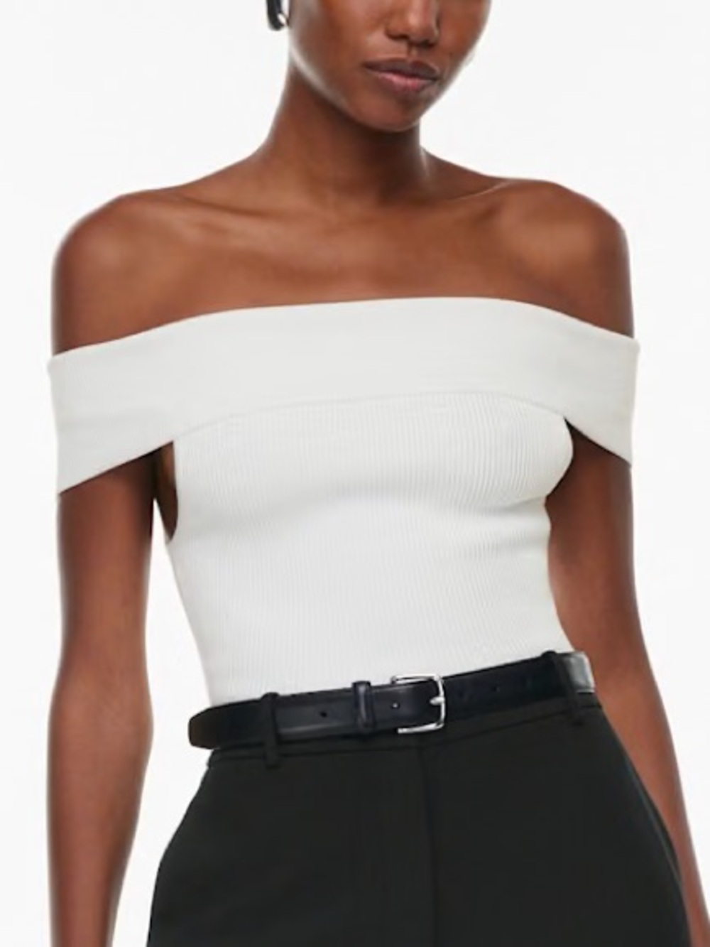 Aritzia White Off-Shoulder Top